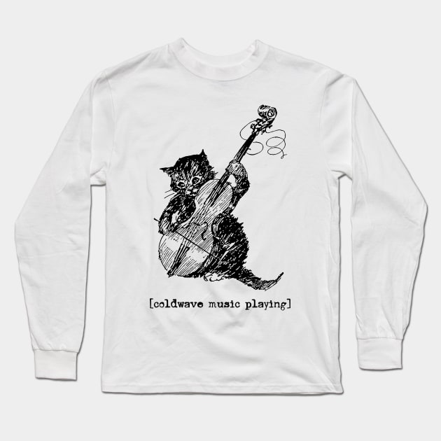 Coldwave Music Playing Long Sleeve T-Shirt by DankFutura